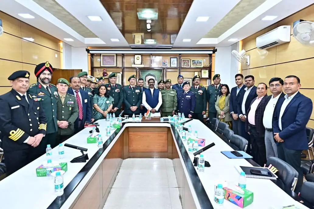 मुख्यमंत्री हेमंत सोरेन से राष्ट्रीय रक्षा महाविद्यालय प्रतिनिधिमंडल की भेंट