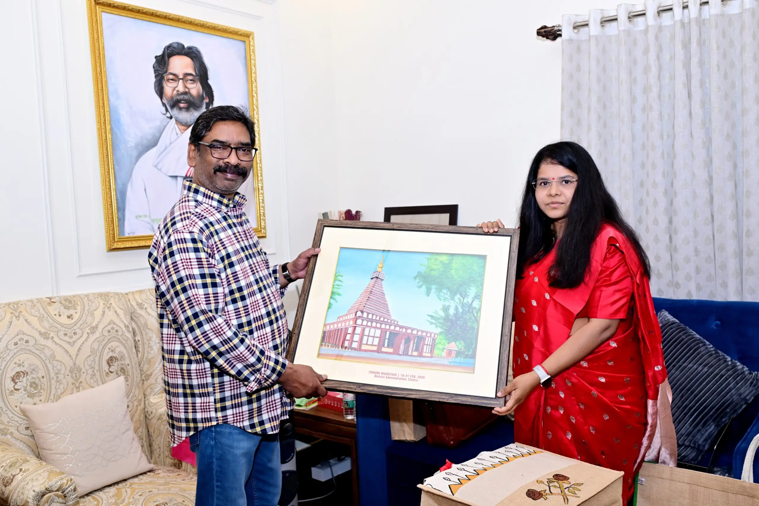 मुख्यमंत्री हेमंत सोरेन को इटखोरी महोत्सव 2026 का न्योता